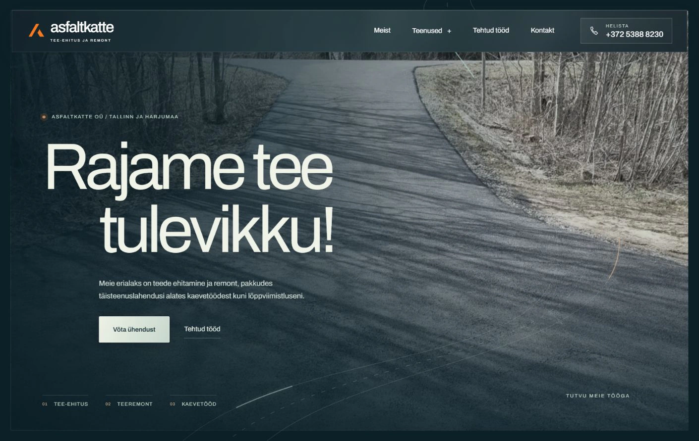 Asfaltkatte veebilehe esitlus